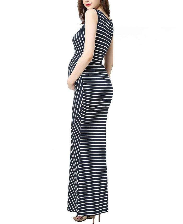 kimi + kai Peyton Maternity Striped Maxi Dress - Macy's