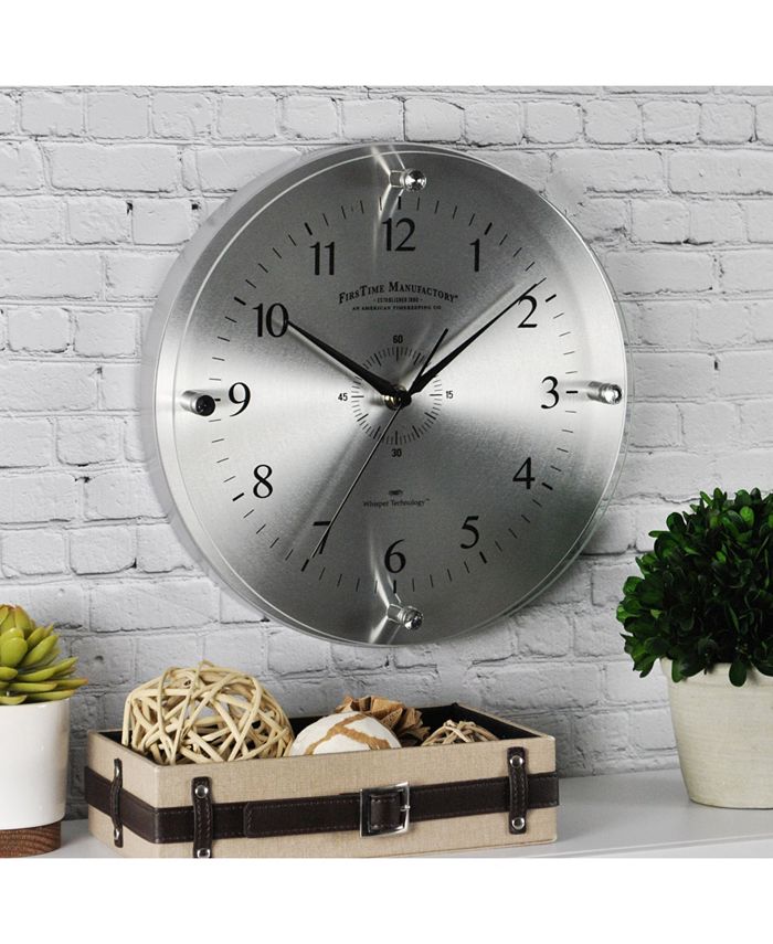 FIRSTIME & CO Steel Whisper Wall Clock Macy's