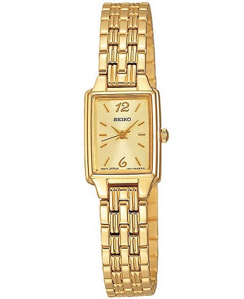 Seiko Women S Gold Tone Bracelet Watch 16mm Sxgl62 Reviews All Fine Jewelry Jewelry Watches Macy S