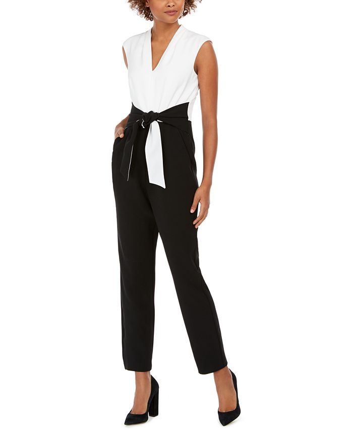Jessica Howard Colorblocked Jumpsuit & Reviews - Pants & Capris - Women - Macy's