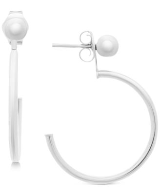 Wrapped - Ball Stud Hoop Earrings