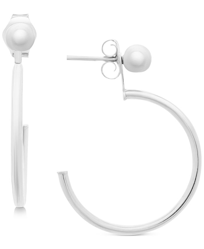 Wrapped - Ball Stud Hoop Earrings