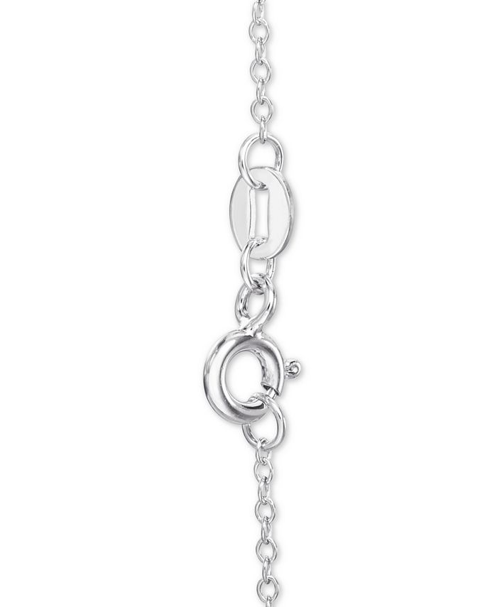 Disney - Cubic Zirconia Princess Tiara 18" Pendant Necklace in Sterling Silver