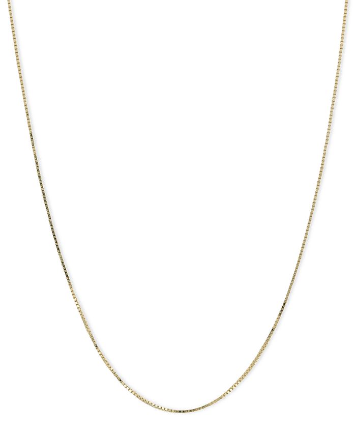 Macy's - 14k Gold Necklace, 18" Plain Box Chain