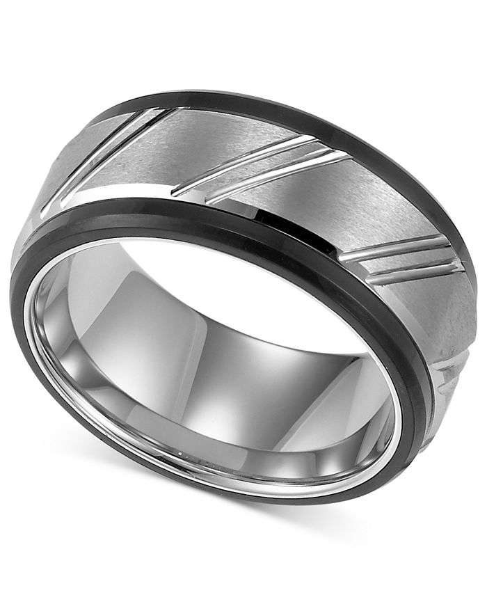 Triton Men's Ring, Tungsten Carbide Band (9mm) Macy's