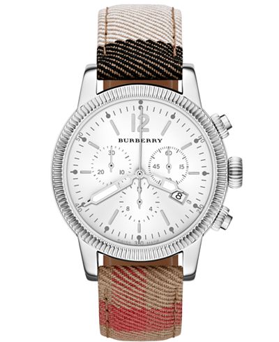 burberry chronograph strap check findgoodstoday 42mm swiss watches