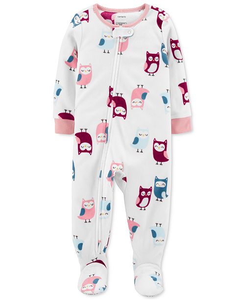 Carter's Baby Girls Owls Fleece Footed Pajamas & Reviews Pajamas