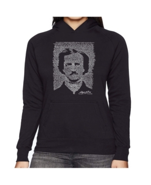 image of La Pop Art Women-s Word Art Hooded Sweatshirt -Edgar Allen Poe - The Raven