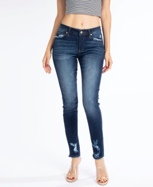 image of Kancan Mid Rise 5 Pocket Skinny Jeans