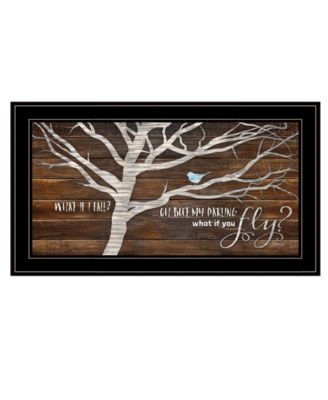 What if You Fly by Marla Rae, Ready to hang Framed Print, Black Frame, 27" x 15"