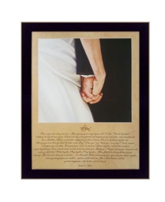 I Do By Bonnie Mohr, Printed Wall Art, Ready to hang, Black Frame, 22" x 18"