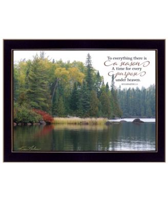 To Everything There is a Season by Kim Norlien, Ready to hang Framed Print, Black Frame, 18" x 14"
