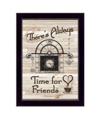 Time for Friends by Millwork Engineering, Ready to hang Framed Print, Black Frame, 10" x 14"