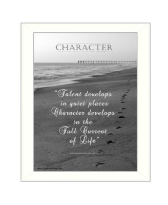 Character By Trendy Decor4U, Printed Wall Art, Ready to hang, White Frame, 18" x 14"