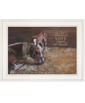 A Mother Love Horses by Pam Britton, Ready to hang Framed Print, White Frame, 19" x 15"