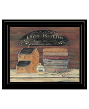 Trendy Decor 4U Hot Bath by Pam Britton Ready to hang Framed Print Black Frame 17