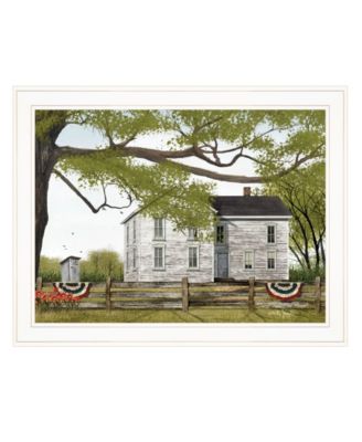 Sweet Summertime House by Billy Jacobs, Ready to hang Framed Print, White Frame, 27" x 21"