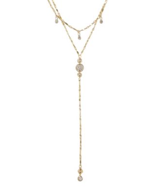 ETTIKA Carmine Layered Crystal Lariat Necklace - Macy's