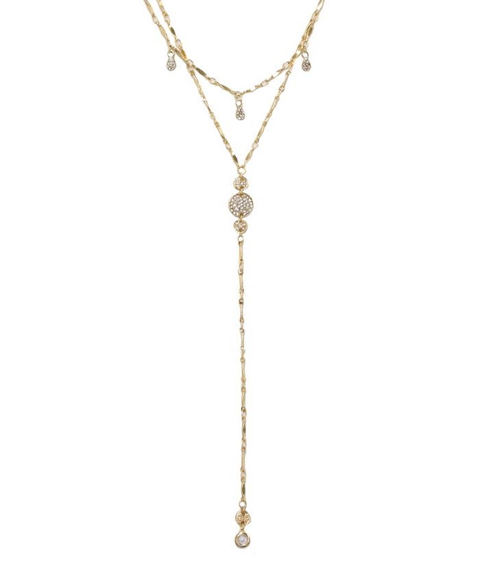 ETTIKA Carmine Layered Crystal Lariat Necklace - Macy's