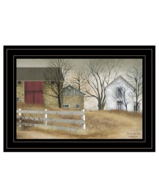 The Old Stone Barn by Billy Jacobs, Ready to hang Framed Print, Black Frame, 15" x 11"