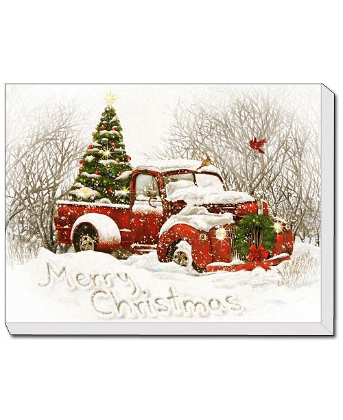 Trendy Decor 4u Vintage Like Christmas Tree Truck Led Lighted