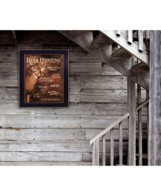 Trendy Décor 4U Joy of Hunting deer by Lori Deiter, Ready to hang Framed Print, Black Frame, 14" x 18"