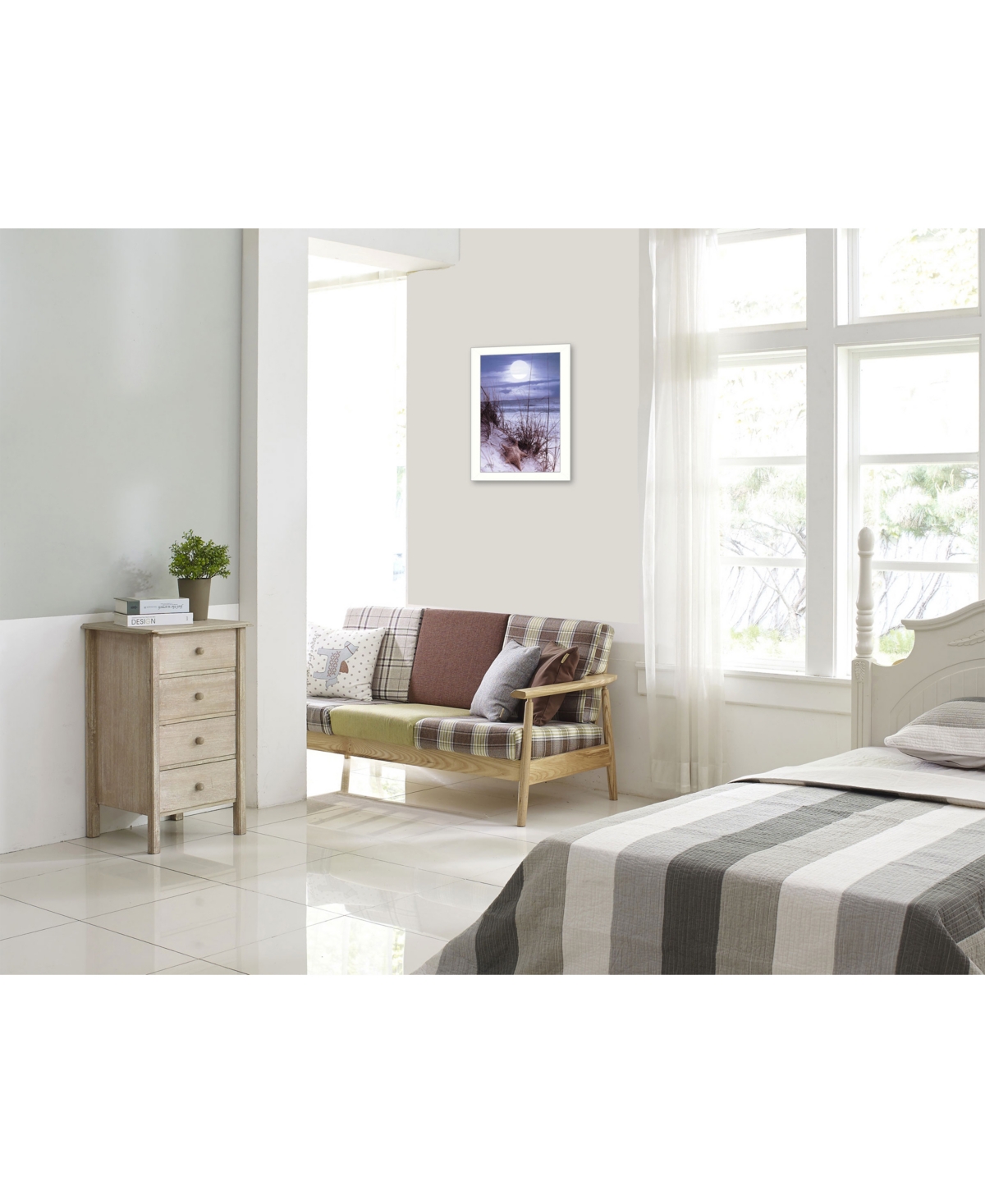 Trendy Decor 4U The Seashore By John Jones, Printed Wall Art, Ready to hang, White Frame,