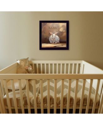 Trendy Décor 4U Ruby the Rabbit by Bonnie Mohr, Ready to hang Framed Print, Black Frame, 14" x 14"