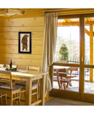 Cabin rules By Lauren Rader, Printed Wall Art, Ready to hang, Black Frame, 11" x 20"