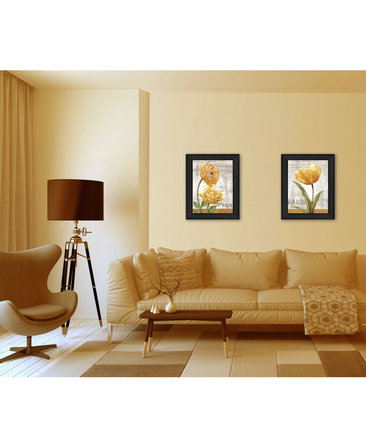 Trendy Decor 4U Paris Collection By Ed Wargo, Printed Wall Art, Ready to hang, Black Frame,