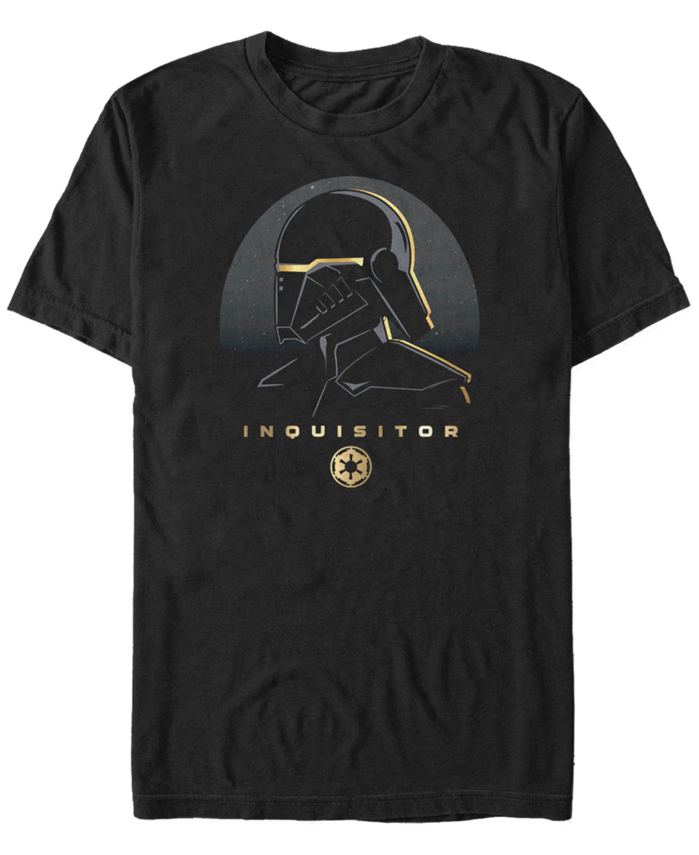 Мужская футболка Fifth Sun Star Wars Jedi Fallen Order Gold-Tone Trim Inquisitor, цвет: Чёрный — фото 1