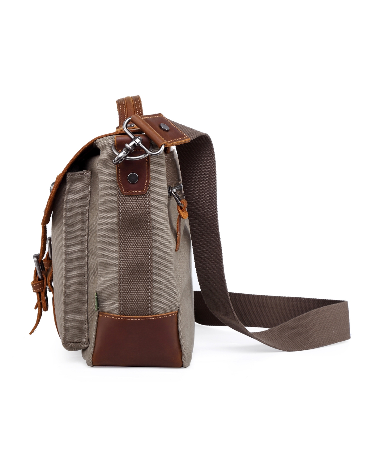 Tsd Brand Hudson Canvas Messenger Bag In Green