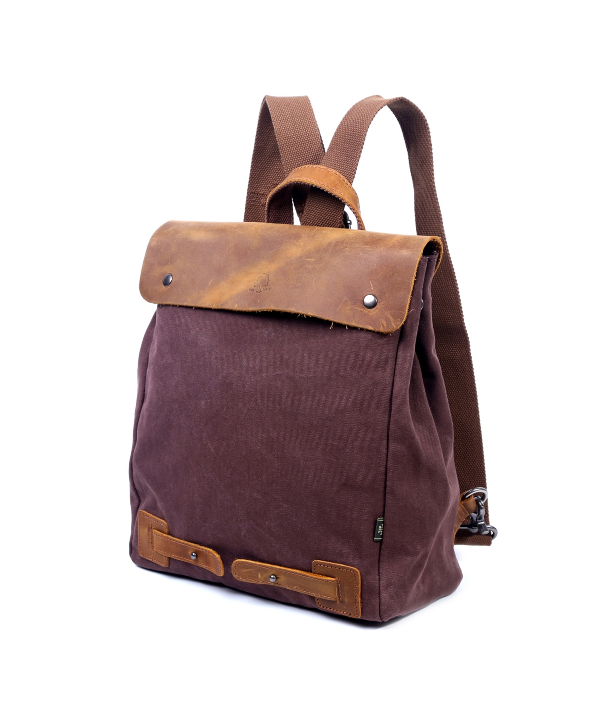 Tsd Brand Cooper Convertible Canvas Backpack In Brown