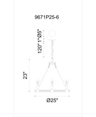 Ganges 6 Light Chandelier