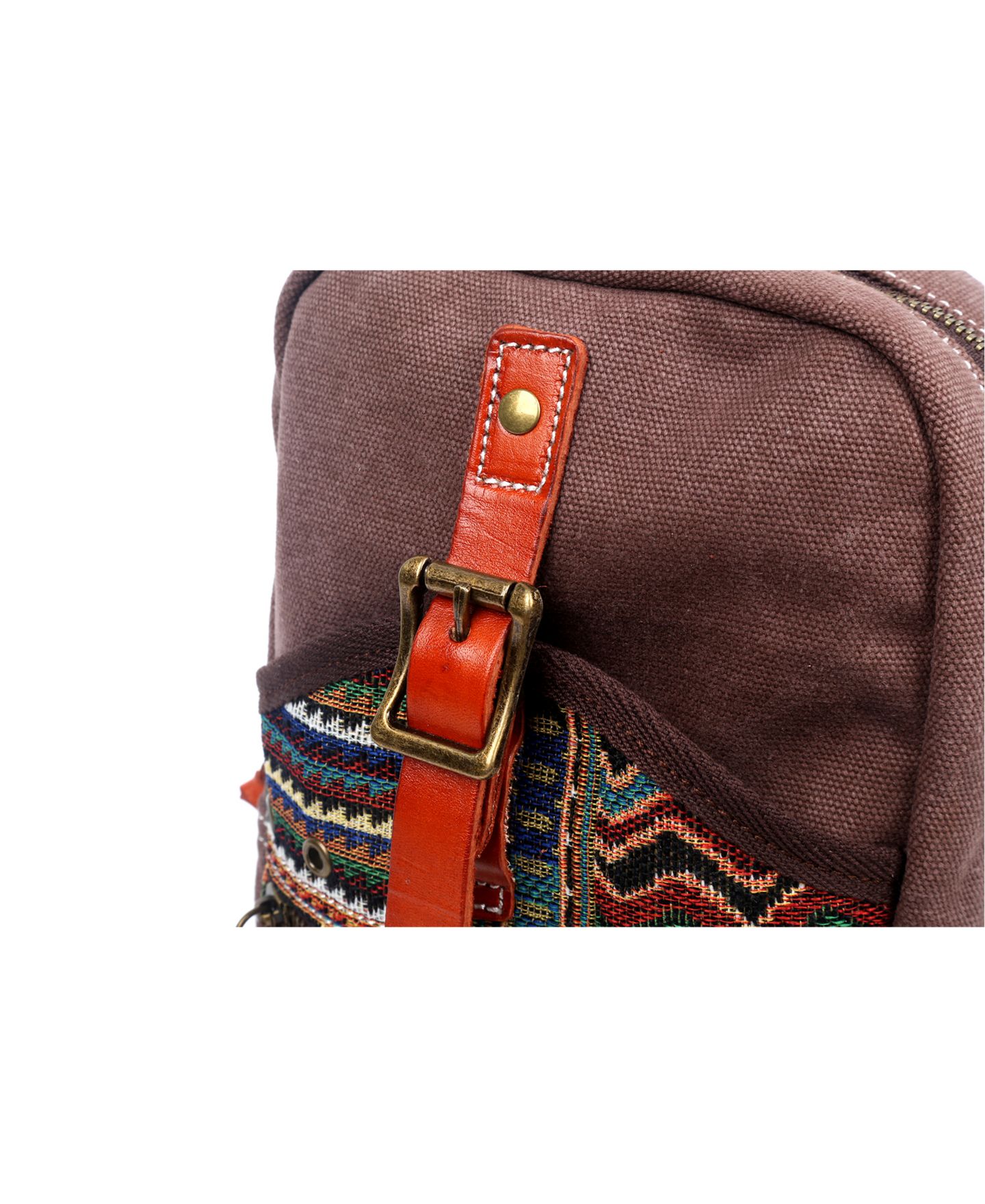 Женская сумка TSD BRAND Four Season Canvas Sling, цвет: Кофейный — фото 7