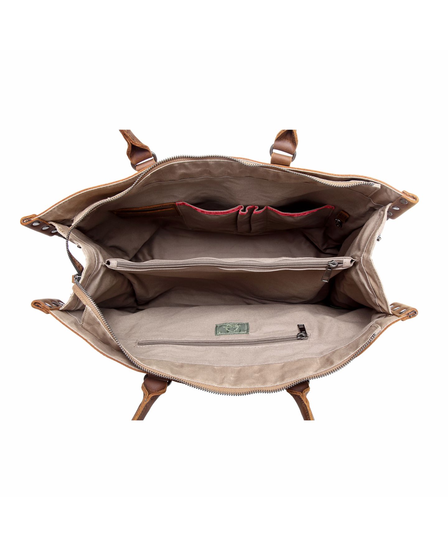 Женская сумка TSD BRAND Stone Creek Waxed Canvas, цвет: Бежевый — фото 5