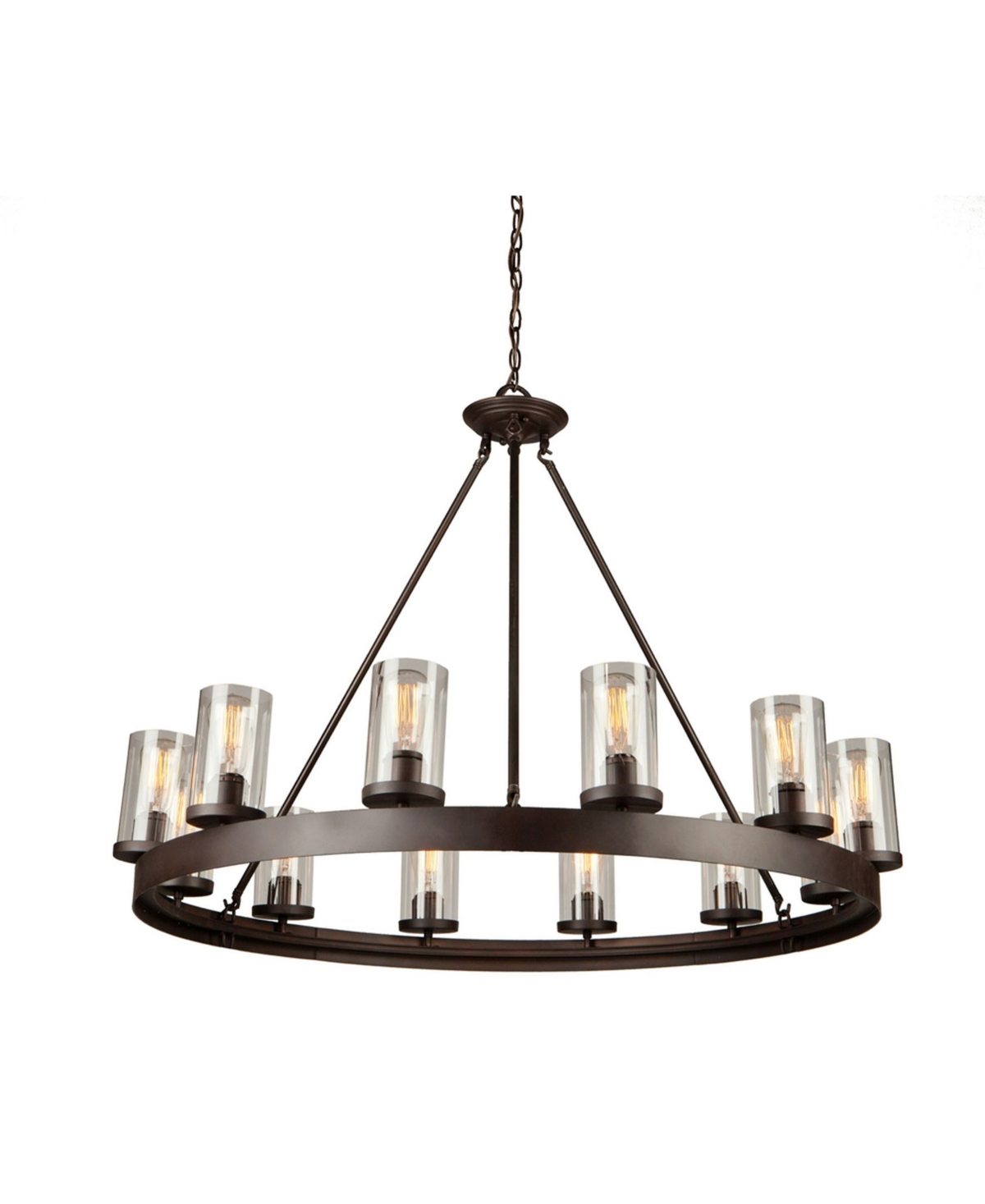 Artcraft Lighting Menlo Park Chandelier In Oil Rubbed Bronze,clear