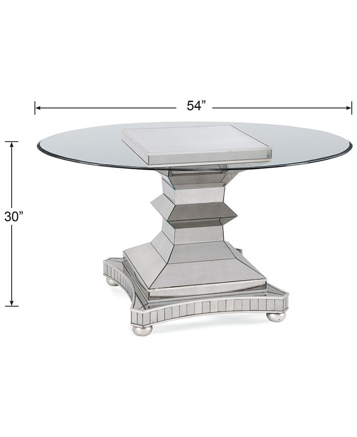 Furniture Moiselle 54" Glass Top Round Dining Table Macy's
