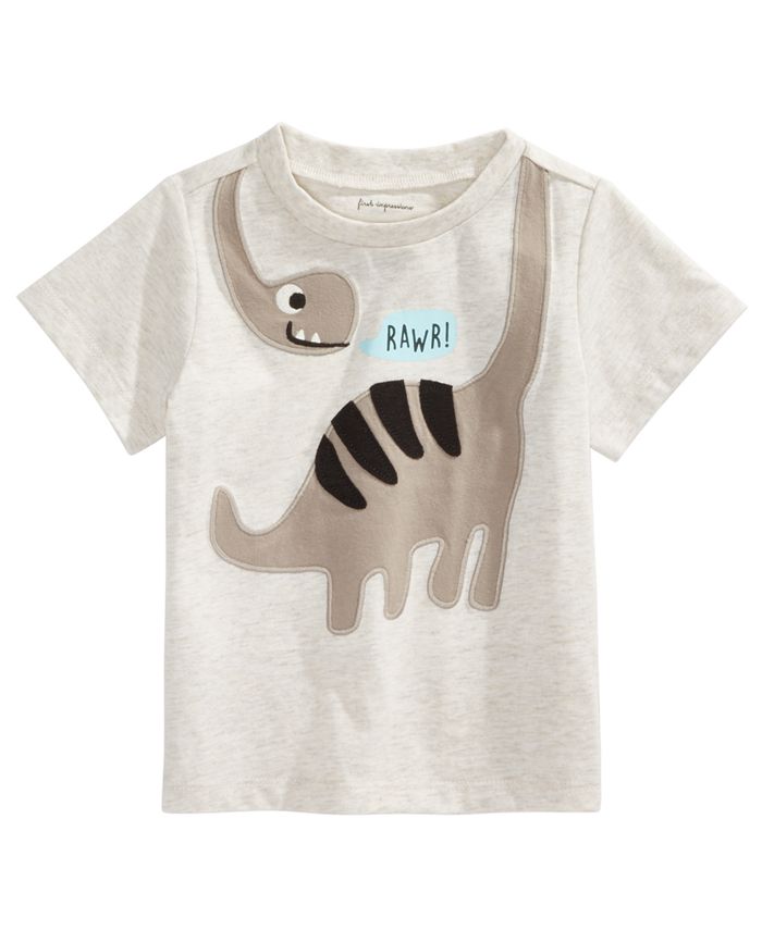 First Impressions Toddler Girls Wrap Around Dinosaur-Print T-Shirt ...