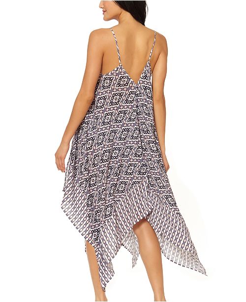 Jessica Simpson Venice Beach Printed Lace-Front Cover-Up ...