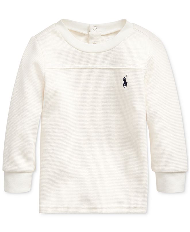 Polo Ralph Lauren Baby Boys WaffleKnit CottonBlend TShirt & Reviews Shirts & Tops Kids
