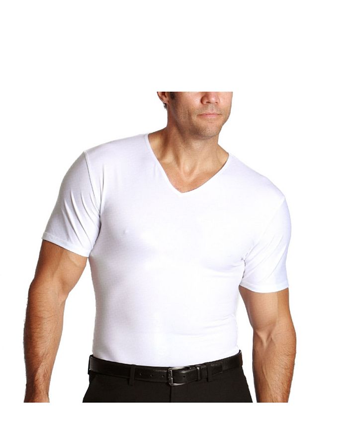 Instaslim Men's Big & Tall Insta Slim Compression Short Sleeve V-Neck T ...