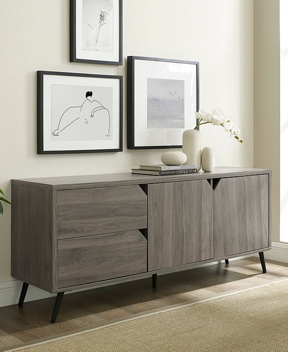 Walker Edison MidCentury TV Console & Reviews Furniture Macy's