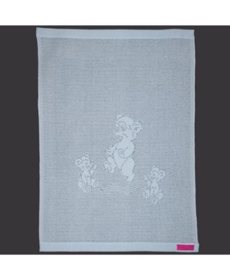 Southampton Home Lace Weave Teddy Bear Baby Blanket
