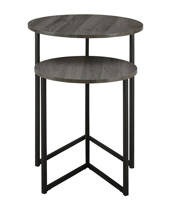 Walker Edison 2 Piece VLeg Nesting Side Tables Macy's