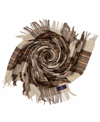 Highland Tartan Tweed Merino Wool Throw, 55" x 72"