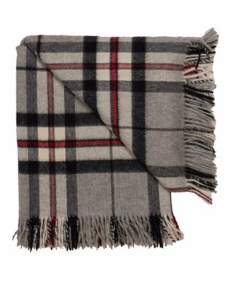 Highland Tartan Tweed Merino Wool Throw, 55" x 72"