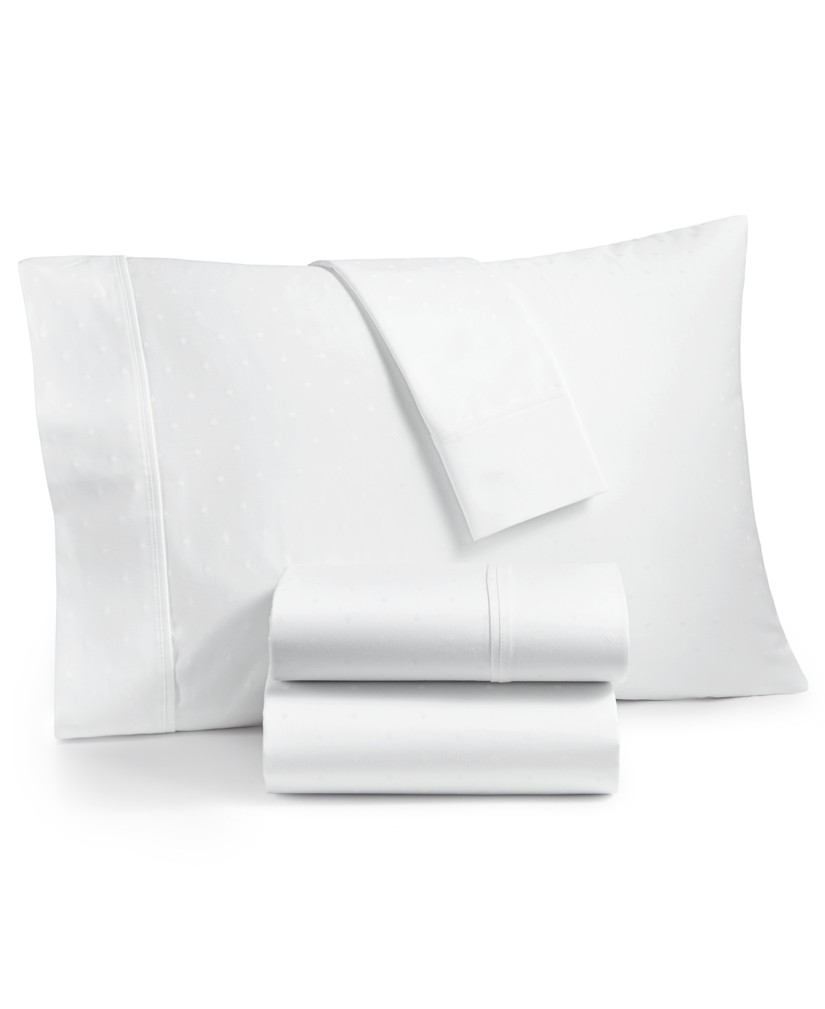 Bergen House Diamond Dot 100% Certified Egyptian Cotton 1000 Thread Count 4 Pc. Sheet Set, Full Bedding