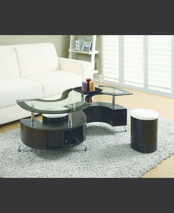 Coaster Home Furnishings Shelton Coffee Table And Upholstered Stools