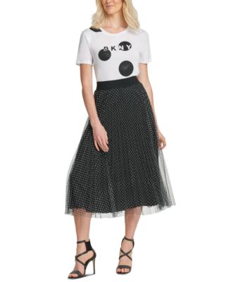 dkny mesh skirt